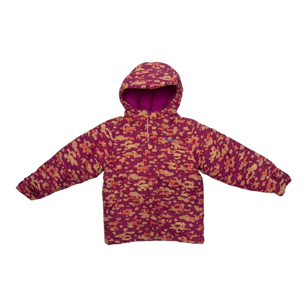 Columbia Girls Pink Orange Abstract Hooded Coat Size XXS